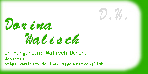 dorina walisch business card